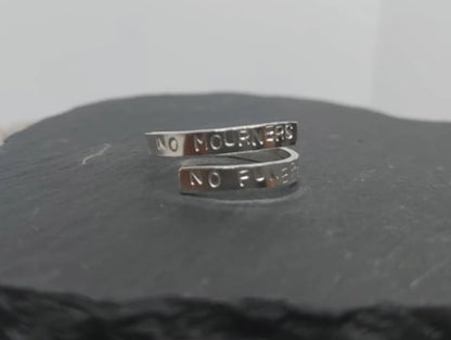 No mourners no funerals six of crows adjustable silver thumb ring